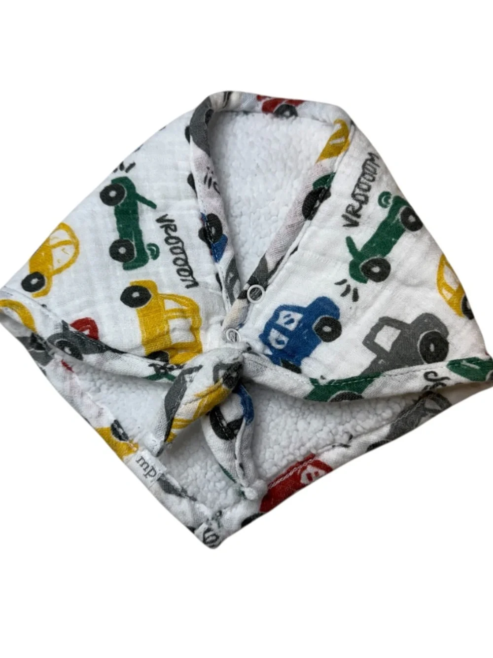 Mud Pie Baby's Quilted Bib Cars Trucks Print